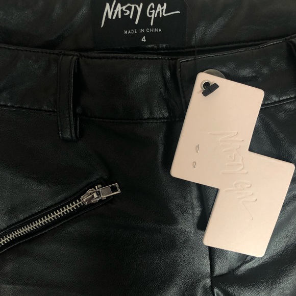 NWT Nasty Gal Moto faux leather leggings - Picture 3 of 4